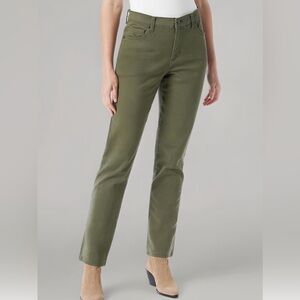 Gloria Vanderbilt Amanda 2.0 Slim Leg Pants Dark Green Size 10